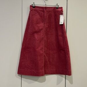 Uniqlo women midi skirt pink size 4 new